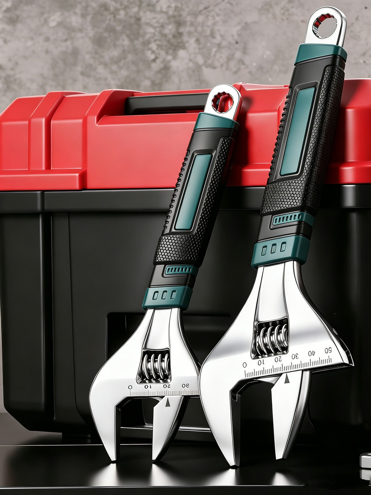 Heavy Equipment Maintenance - ヘビーデューティースチール製調整可能レンチ、大型開口スパナ、レーザースケール付き、ラバーグリップ、配管、パイプライン、バイク修理工具