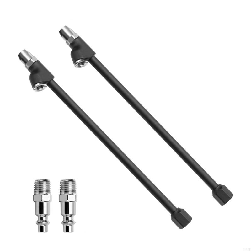Heavy Equipment Maintenance - 2 個の高耐久タイヤインフレートロッドキットクイックコネクタ付き拡張トラックタイヤ修理ツール車 & オートバイタイヤ H9EE