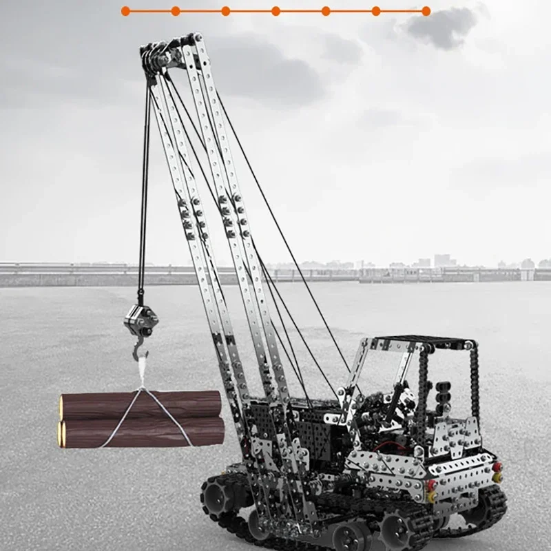 DIYメタルRCクレーン電動ホイストトラックカー2.4G 1 - Heavy Equipment Vehicles のレビューと価格