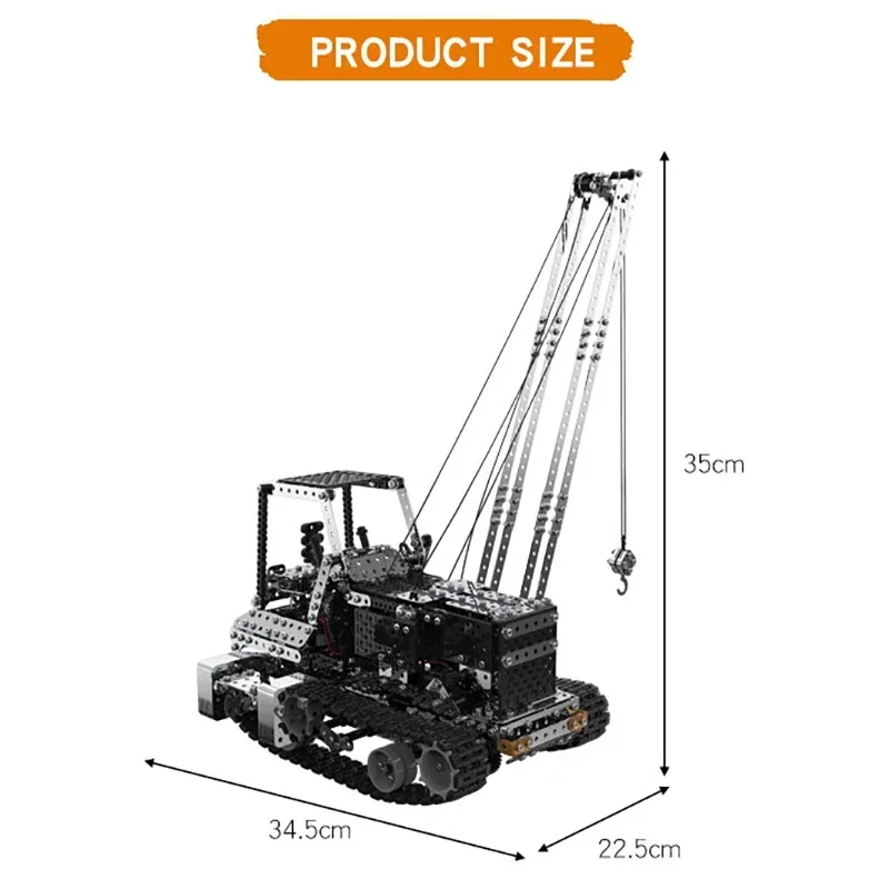 DIYメタルRCクレーン電動ホイストトラックカー2.4G 1 - Heavy Equipment Vehicles のレビューと価格