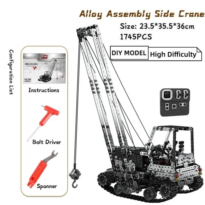 DIYメタルRCクレーン電動ホイストトラックカー2.4G 1 - Heavy Equipment Vehicles のレビューと価格
