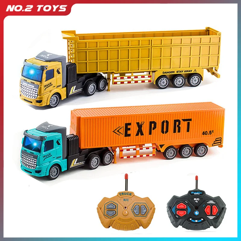 1/48 RCコンテナトラックおもちゃ 子供用 ワイヤレスリ - Heavy Equipment Vehicles のレビューと価格