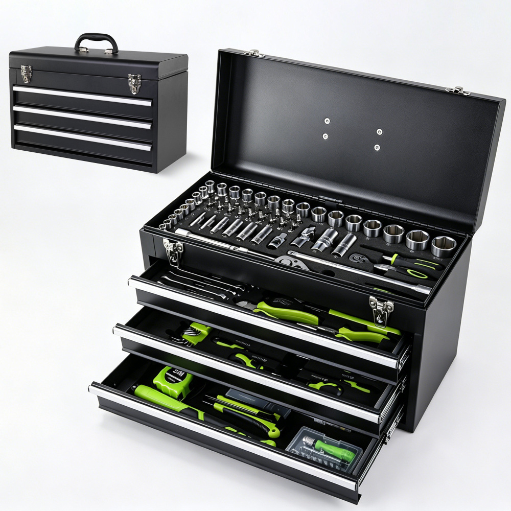 ポータブル465点工具セット、完全装備、国際基準準拠、防錆・ - Heavy Equipment International のレビューと価格