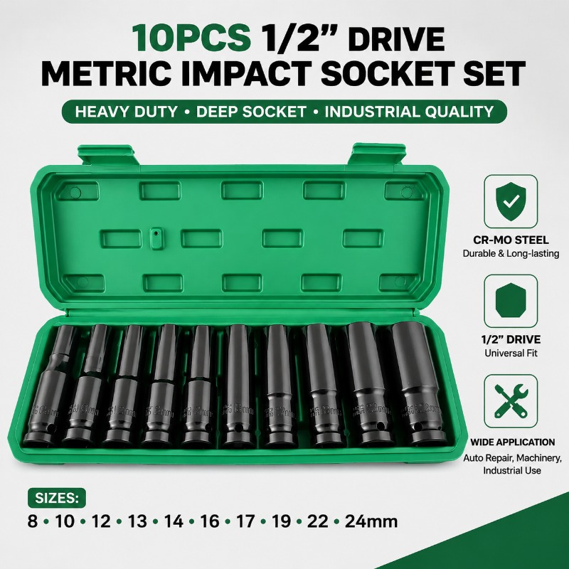 1セット10個入り 1/2インチドライブ メトリックインパク - Heavy Equipment Maintenance のレビューと価格